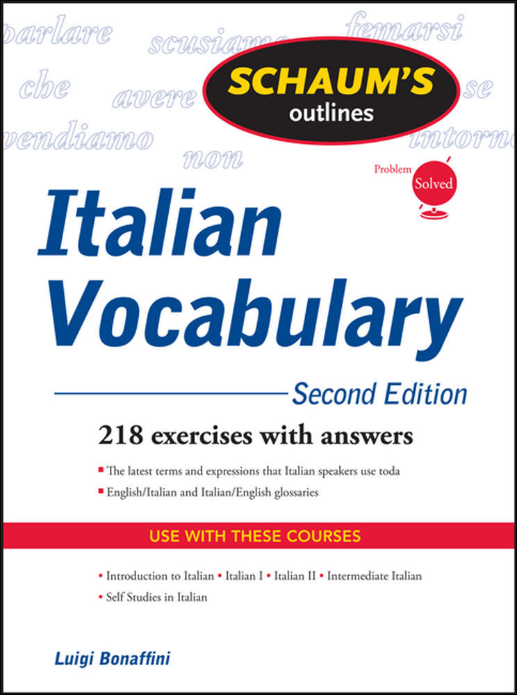 Schaum's Outline of Italian Vocabulary, Second Edition | Zookal Textbooks | Zookal Textbooks