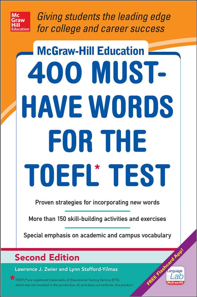 McGraw-Hill Education 400 Must-Have Words for the TOEFL, 2nd Edition | Zookal Textbooks | Zookal Textbooks