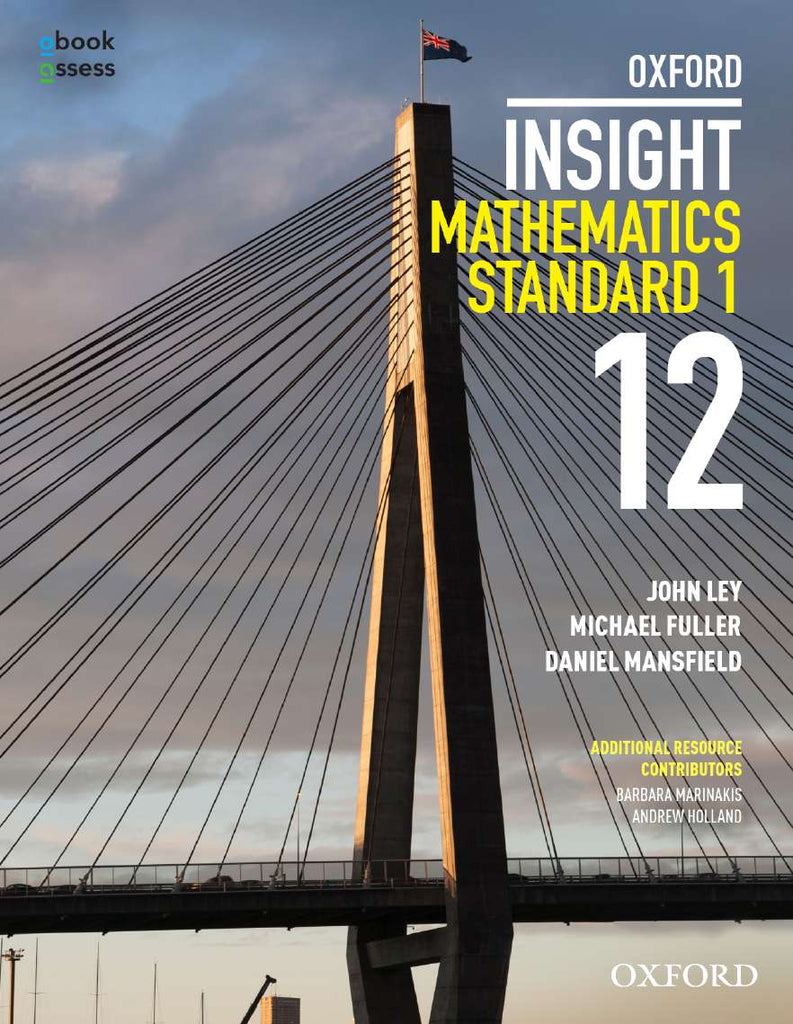 Oxford Insight Mathematics Standard 1 Year 12 Student book + obook assess | Zookal Textbooks | Zookal Textbooks