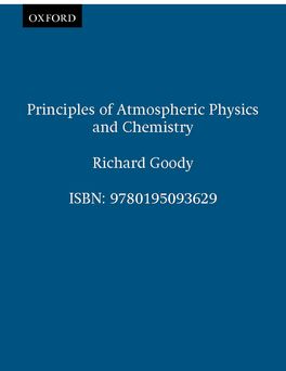 Principles of Atmospheric Physics and Chemistry | Zookal Textbooks | Zookal Textbooks