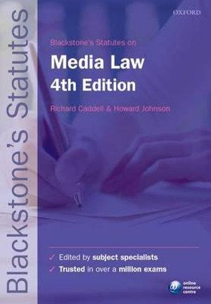 Blackstone's Statutes on Media Law | Zookal Textbooks | Zookal Textbooks