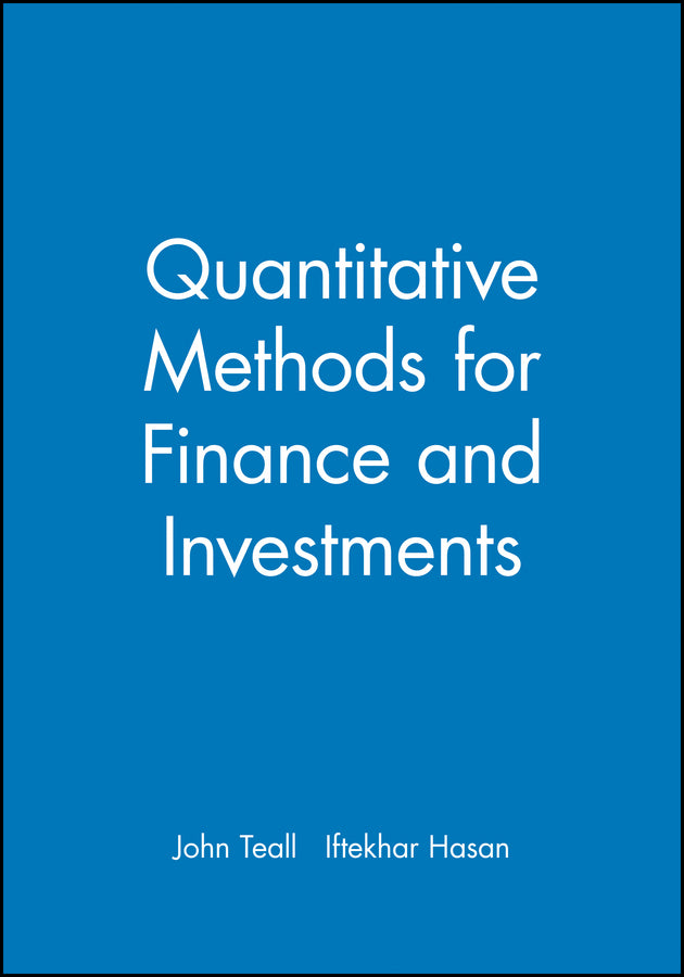 Quantitative Methods for Finance and Investments | Zookal Textbooks | Zookal Textbooks