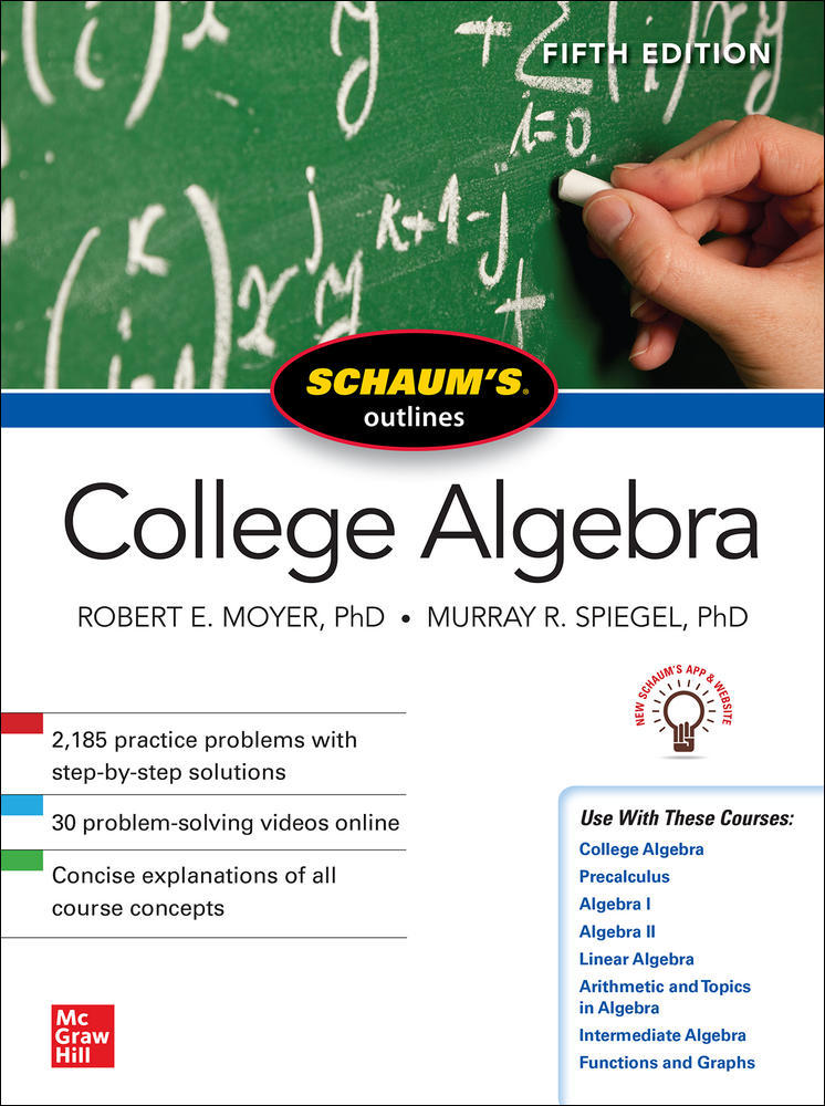 Schaum's Outline of College Algebra, Fifth Edition | Zookal Textbooks | Zookal Textbooks
