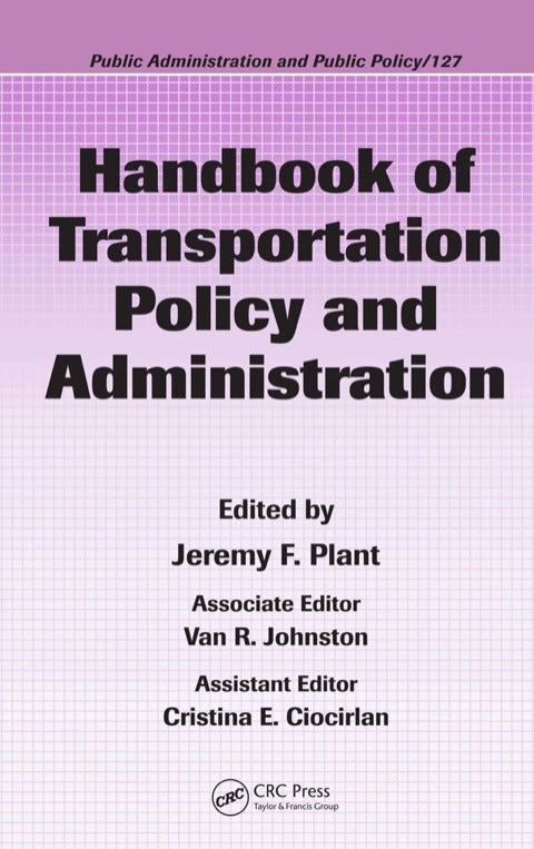 Handbook of Transportation Policy and Administration | Zookal Textbooks | Zookal Textbooks