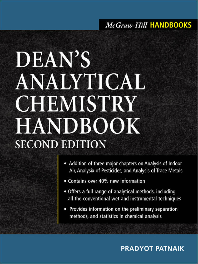 Dean's Analytical Chemistry Handbook | Zookal Textbooks | Zookal Textbooks