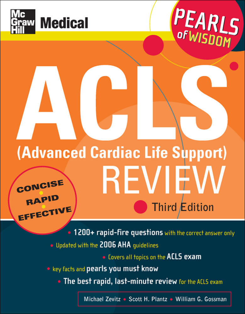 ACLS (Advanced Cardiac Life Support) Review: Pearls of Wisdom, Third Edition | Zookal Textbooks | Zookal Textbooks