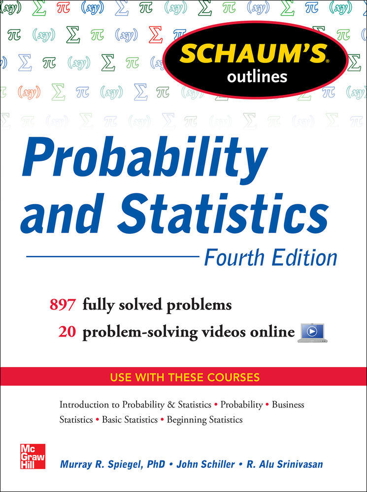 Schaum's Outline of Probability and Statistics, 4th Edition | Zookal Textbooks | Zookal Textbooks