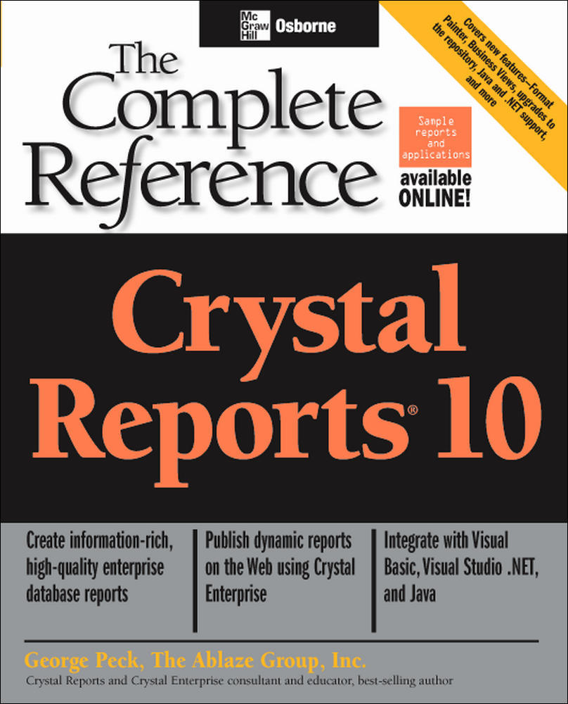 Crystal Reports 10: The Complete Reference | Zookal Textbooks | Zookal Textbooks