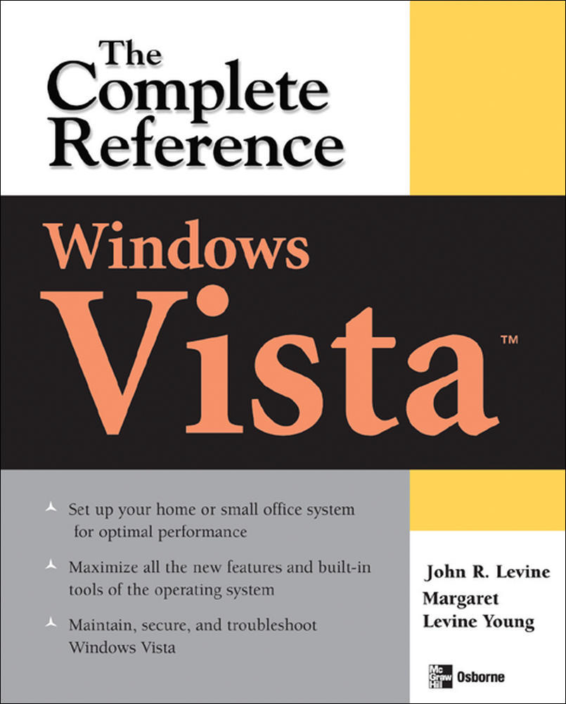 Windows Vista: The Complete Reference | Zookal Textbooks | Zookal Textbooks