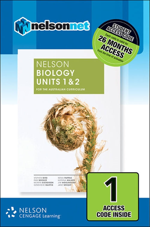  Nelson Biology Units 1 & 2 for the Australian Curriculum (1 Access Code  Card) | Zookal Textbooks | Zookal Textbooks