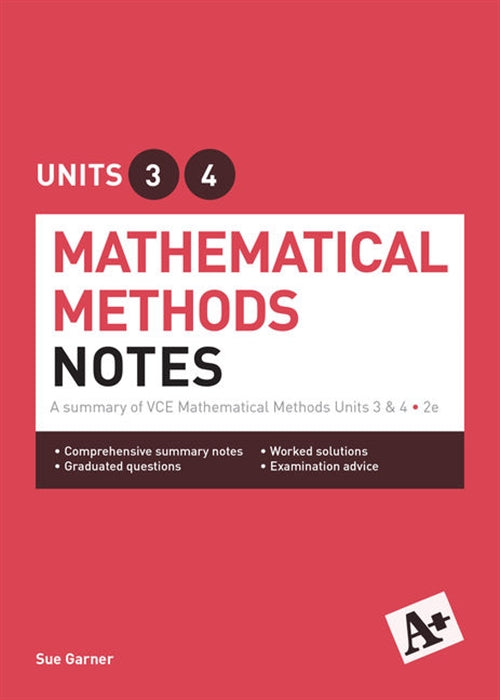  A+ Mathematical Methods Notes VCE Units 3 & 4 | Zookal Textbooks | Zookal Textbooks