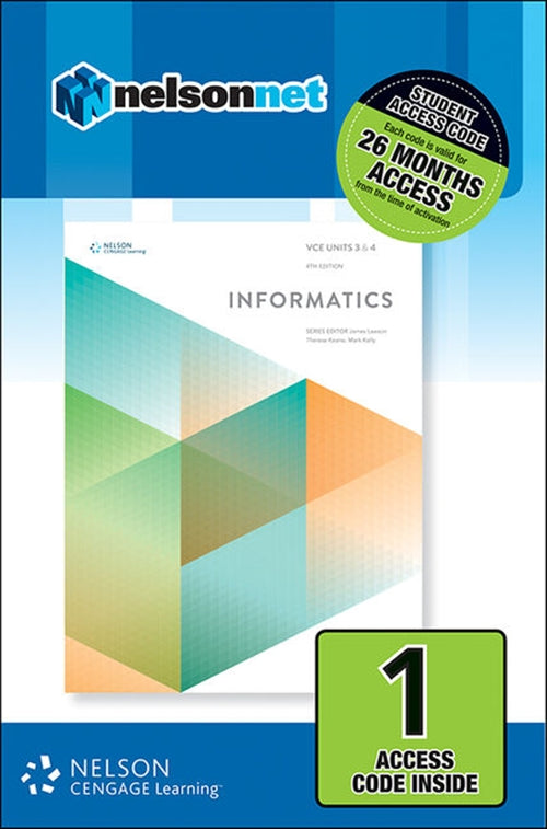  VCE Informatics Units 3 & 4 (1 Access Code Card) | Zookal Textbooks | Zookal Textbooks