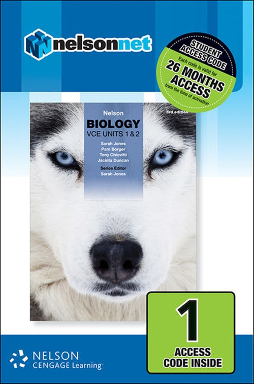  Nelson Biology VCE Units 1 & 2 (1 Access Code Card) | Zookal Textbooks | Zookal Textbooks