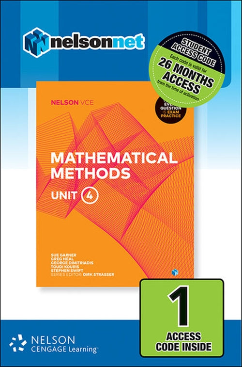  Nelson VCE Mathematical Methods Unit 4 (1 Access Code Card) | Zookal Textbooks | Zookal Textbooks