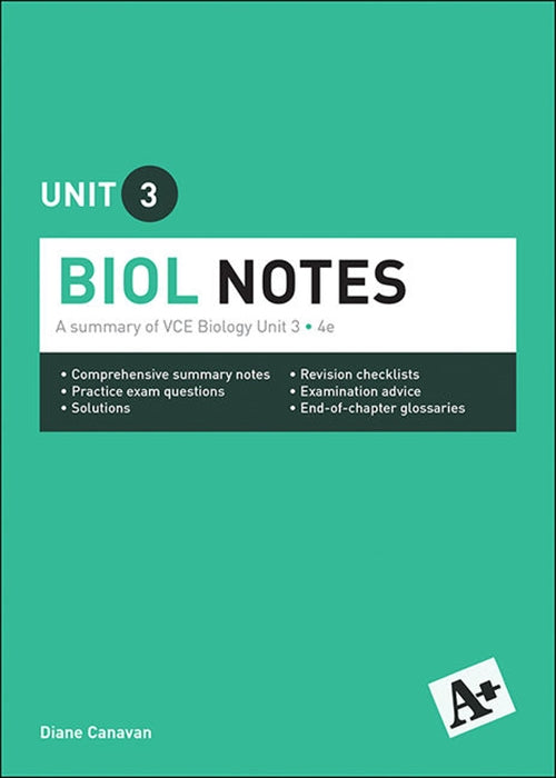  A+ Biology Notes VCE Unit 3 | Zookal Textbooks | Zookal Textbooks