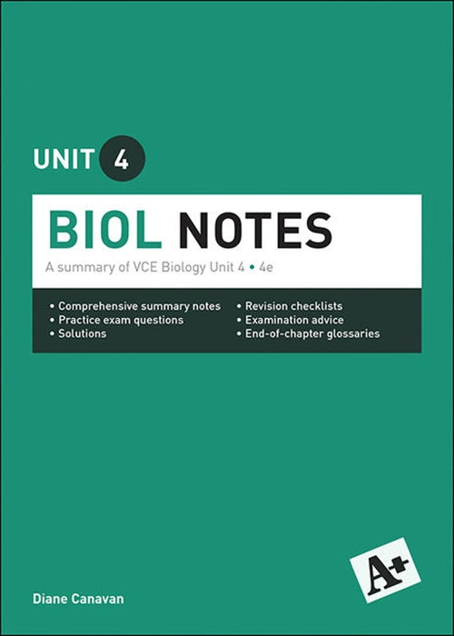  A+ Biology Notes VCE Unit 4 | Zookal Textbooks | Zookal Textbooks