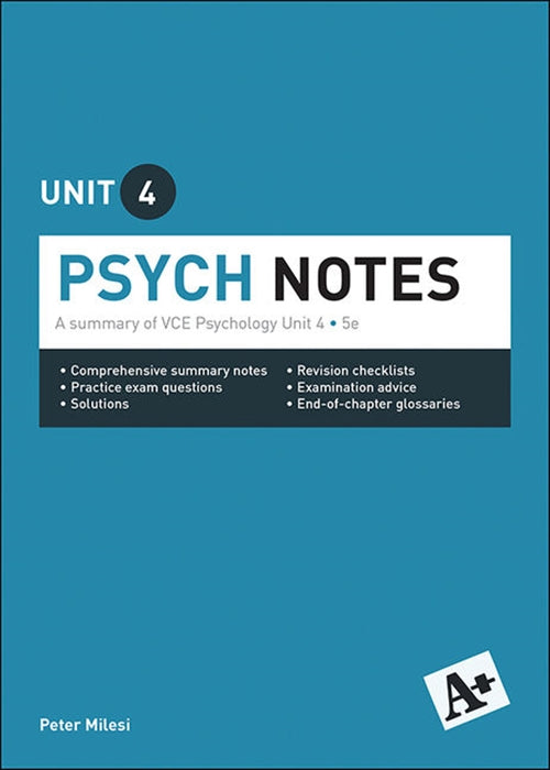  A+ Psych Notes VCE Unit 4 | Zookal Textbooks | Zookal Textbooks