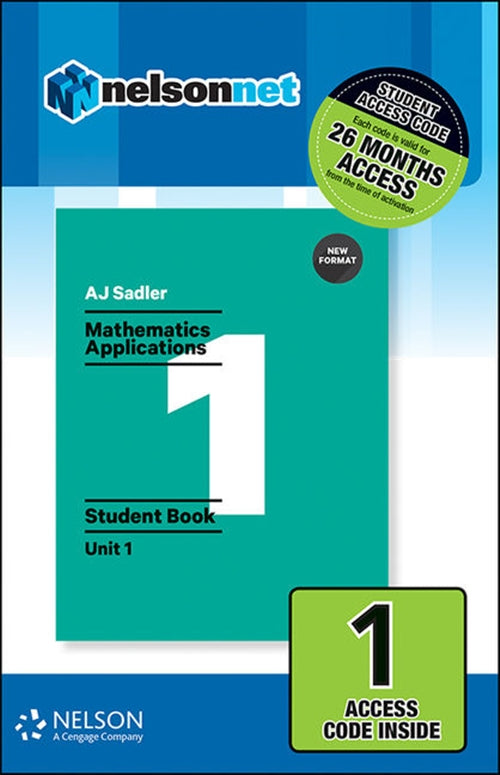  Sadler Maths Applications Unit 1 ' Revised Format ' 1 Access Code | Zookal Textbooks | Zookal Textbooks