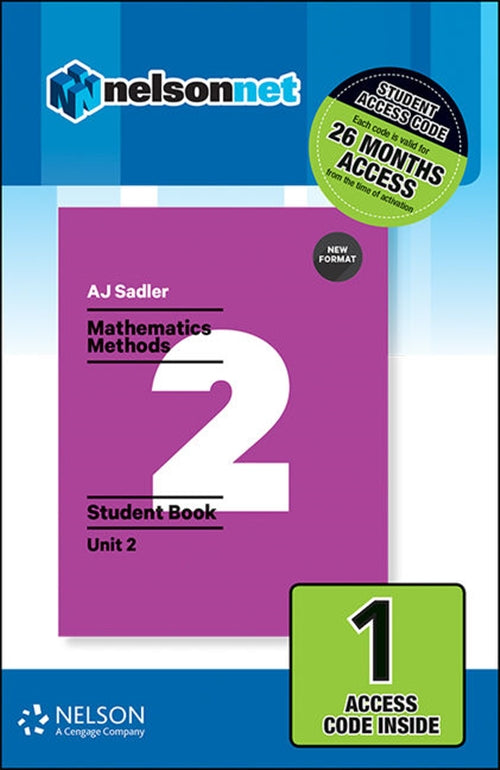  Sadler Maths Methods Unit 2 ' Revised Format ' 1 Access Code | Zookal Textbooks | Zookal Textbooks