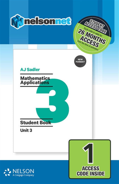  Sadler Mathematics Applications Unit 3 Revised (1 Access Code Card) | Zookal Textbooks | Zookal Textbooks