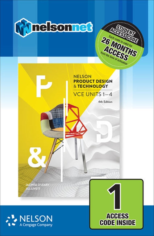  Nelson Product Design & Technology VCE Units 1 ' 4 (1 Access Code Card) | Zookal Textbooks | Zookal Textbooks