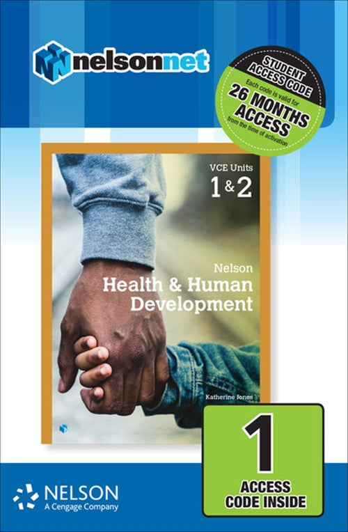  Nelson Health & Human Development VCE Units 1 & 2 (1 Access Code Card) | Zookal Textbooks | Zookal Textbooks