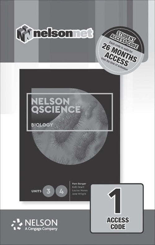  Nelson QScience Biology Units 3 & 4 (1 Access Code Card) | Zookal Textbooks | Zookal Textbooks