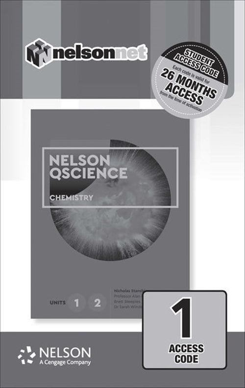  Nelson QScience Chemistry Units 1 & 2 (1 Access Code Card) | Zookal Textbooks | Zookal Textbooks