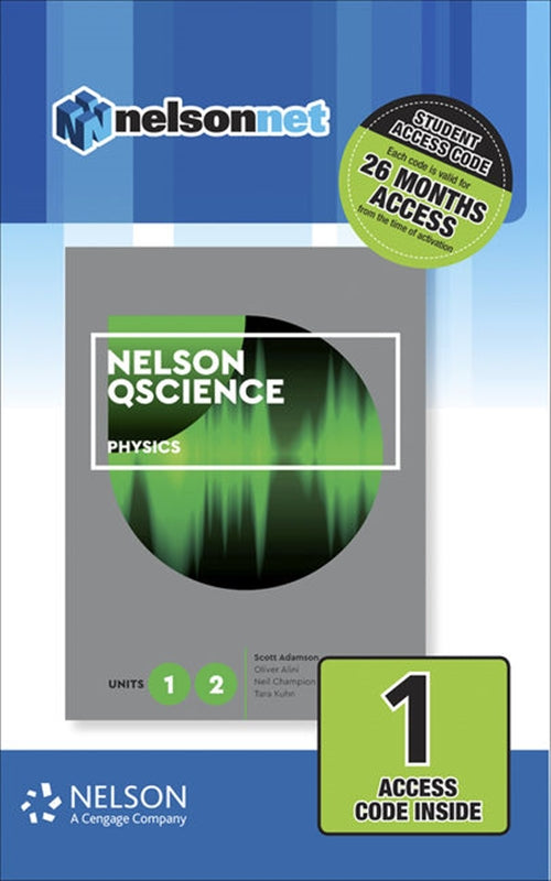  Nelson QScience Physics Units 1 & 2 (1 Access Code Card) | Zookal Textbooks | Zookal Textbooks