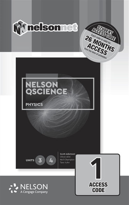  Nelson QScience Physics 3 & 4 (1 Access Code Card) | Zookal Textbooks | Zookal Textbooks