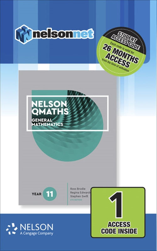  Nelson QMaths 11 Mathematics General (1 Access Code Card) | Zookal Textbooks | Zookal Textbooks