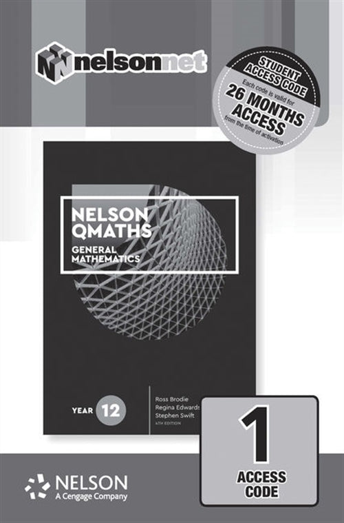  Nelson QMaths 12 Mathematics General 1-code Access Card | Zookal Textbooks | Zookal Textbooks