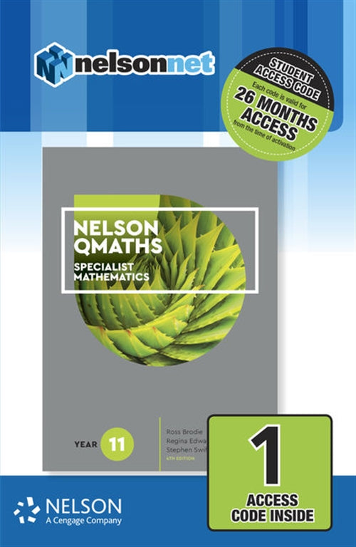  Nelson QMaths 11 Mathematics Specialist (1 Access Code Card) | Zookal Textbooks | Zookal Textbooks