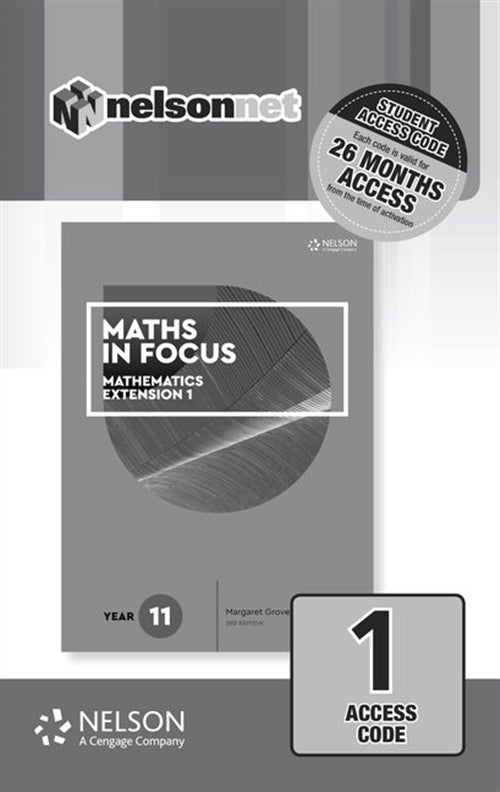  Maths in Focus 11 Mathematics Extension 1 - 1 Code Access Card | Zookal Textbooks | Zookal Textbooks
