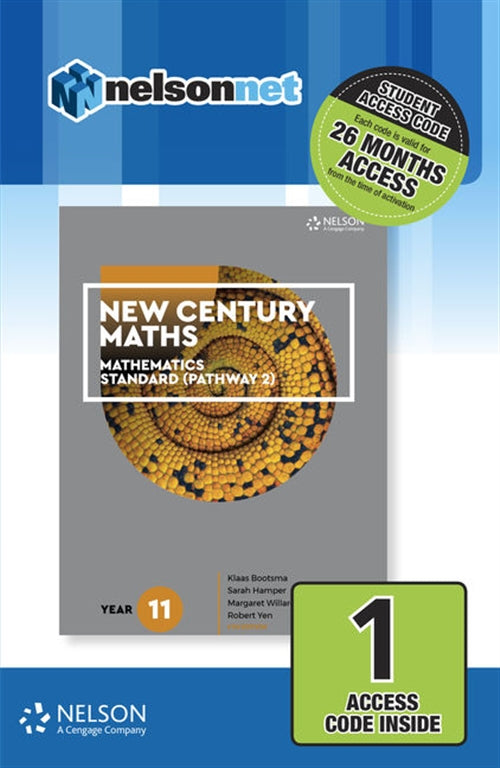  New Century Maths 11 Mathematics Standard (Pathway 2) 1 Access Code | Zookal Textbooks | Zookal Textbooks