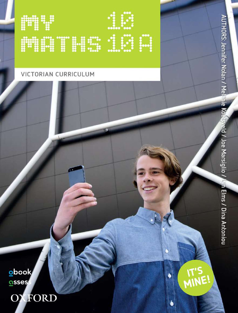 Oxford MyMaths 10/10A Victorian Curriculum Student book + obook assess | Zookal Textbooks | Zookal Textbooks