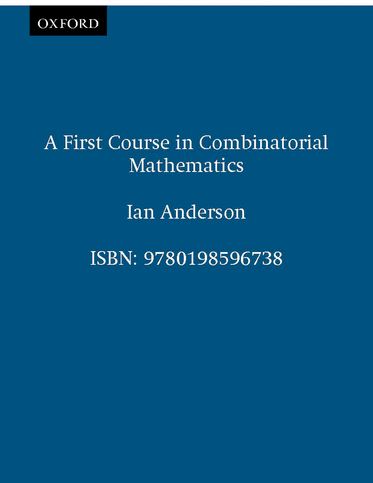 A First Course In Combinatorial Mathematics | Zookal Textbooks | Zookal Textbooks