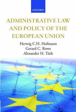 Administrative Law and Policy of the European Union | Zookal Textbooks | Zookal Textbooks