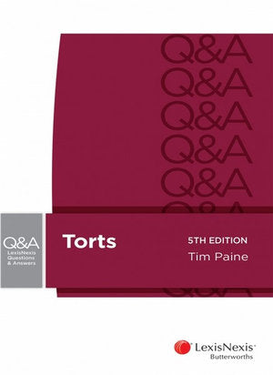 LexisNexis Questions and Answers: Torts, 5th edition | Zookal Textbooks | Zookal Textbooks
