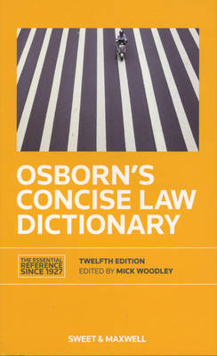Osborn's Concise Law Dictionary 12th edition | Zookal Textbooks | Zookal Textbooks