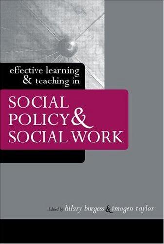 Effective Learning and Teaching in Social Policy and Social Work | Zookal Textbooks | Zookal Textbooks