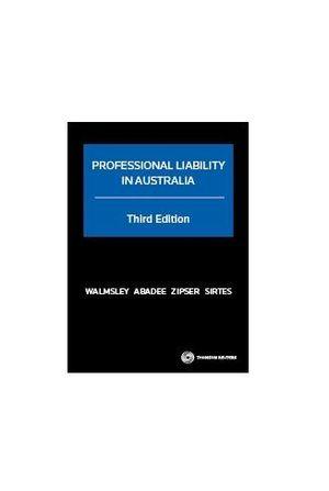 Professional Liability in Australia Third Edition - Hardcover | Zookal Textbooks | Zookal Textbooks