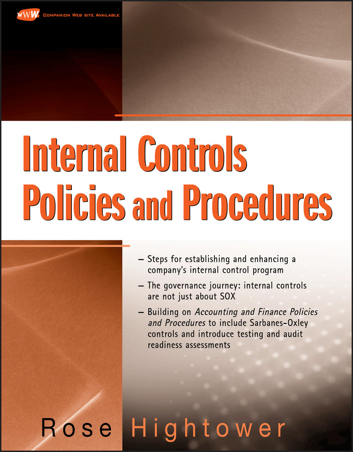 Internal Controls Policies and Procedures | Zookal Textbooks | Zookal Textbooks