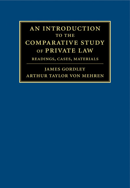 An Introduction to the Comparative Study of Private Law | Zookal Textbooks | Zookal Textbooks
