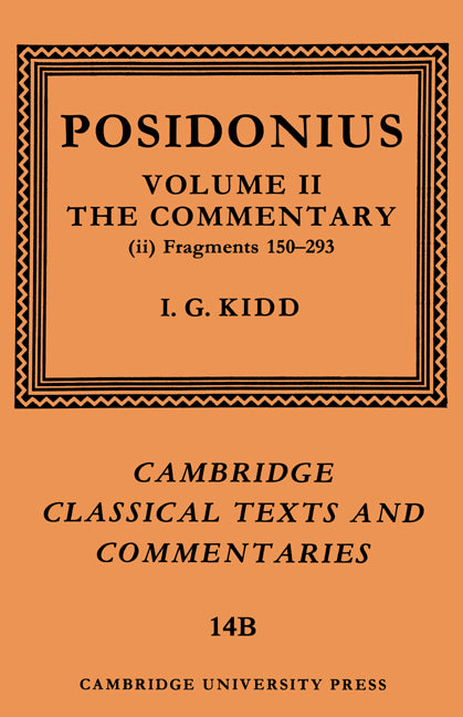 Posidonius: Fragments: Volume 2, Commentary, Part 2 | Zookal Textbooks | Zookal Textbooks