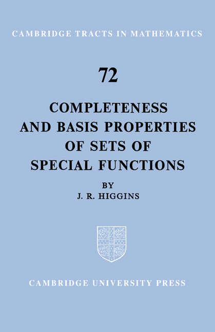 Completeness and Basis Properties of Sets of Special Functions | Zookal Textbooks | Zookal Textbooks