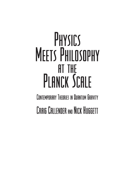 Physics Meets Philosophy at the Planck Scale | Zookal Textbooks | Zookal Textbooks