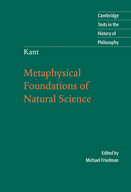 Kant: Metaphysical Foundations of Natural Science | Zookal Textbooks | Zookal Textbooks