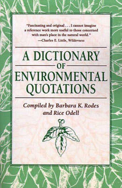 Dictionary of Environmental Quotations (POD) | Zookal Textbooks | Zookal Textbooks