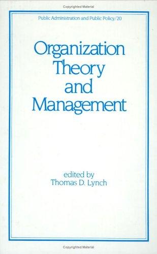 Organization Theory and Management | Zookal Textbooks | Zookal Textbooks